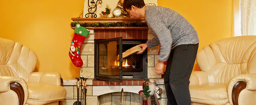 Rusted Metal Fireplace Restoration in Taylorsville, Utah